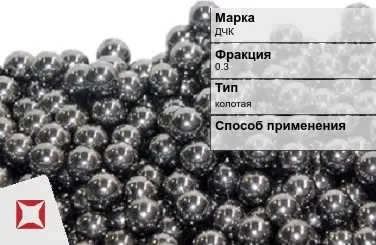 Чугунная дробь колотая ДЧК 0,3 мм ГОСТ 11964-81 в Петропавловске