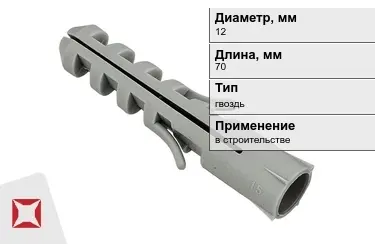 Дюбель гвоздь 12x70 мм в Петропавловске